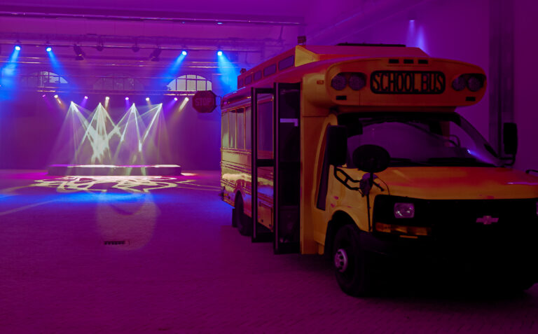 Avondsetting met licht